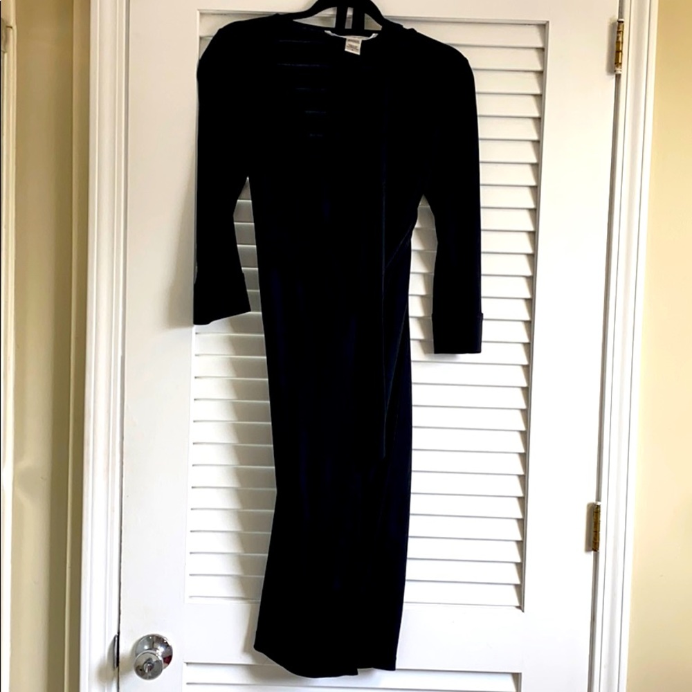 Vintage DVF Julian black jersey wrap dress 6